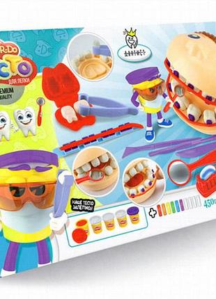 Набор для лепки «master do» дантист tmd-12-01u от danko toys: игра в стоматолога с тестом и аксессуарами