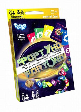Настольная игра фортуно uf-03-01u с кубиком, 112 карт, для всей семьи от 5 лет