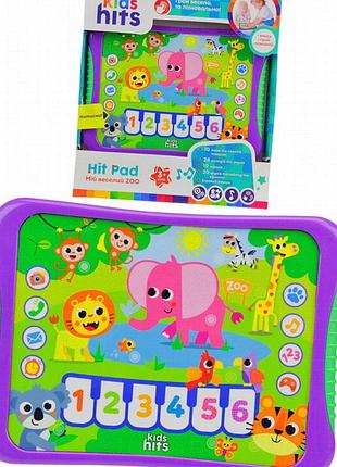 Інтерактивний планшет kids hits «мій веселий zoo» kh01/005, українська мова, звуки, вірші, мелодії