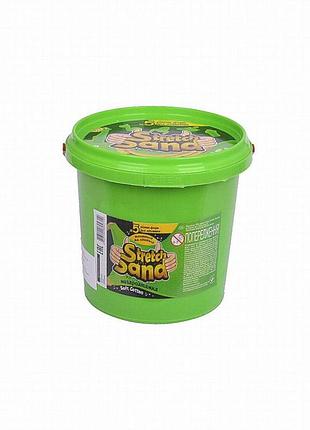 Кинетический песок stretch sand sts-01-01u, 700 г, зеленый, ведро, от 3 лет