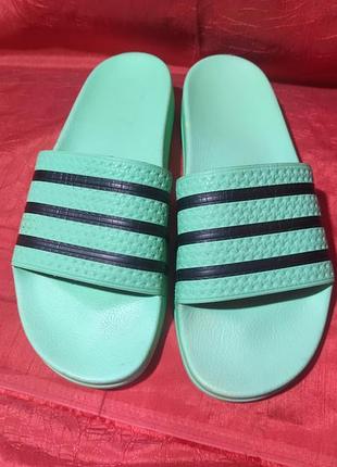 Зеленые мужские шлепанцы, adidas