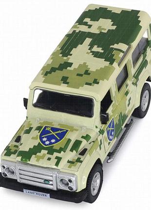 Автомодель land rover defender "восток" technodrive 250396um, масштаб 1:32, серия шевроны героев