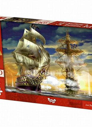 Классический пазл «морские баталии» danko toys, 380 элементов, картонная коробка