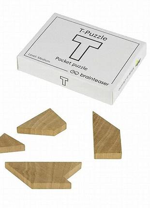 Міні-головоломка t-puzzle pocket puzzle з дерева, 5001en, серія заморочка