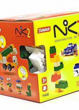 Конструктор детский юника nik-2, 104 крупные детали, для детей от 3 лет, в коробке