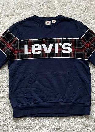 Мужской свитшот levi's оригинал (размер l) получесарный трикотаж