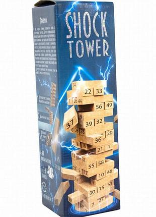 Настільна гра shock tower від strateg: 45 дерев'яних брусків для сімейних ігор