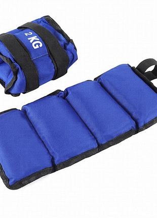 Утяжелители на ноги newt ti-323-606, 2 шт по 2 кг, черные с желтым