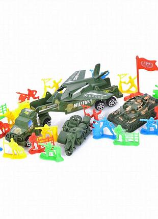Игровой набор солдатиков bambi 8899-49-50 с военной техникой, вид 1, для детей от 6 лет