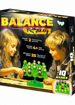 Настольная игра balance monkey balm-01: 25 фигурок обезьян, балансир для 2 игроков