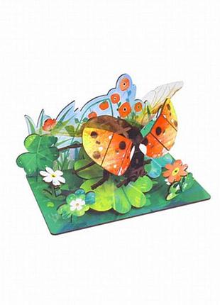 Деревянный пазл 3d bambi ladybug 68036w, 49 деталей, для детей от 8 лет