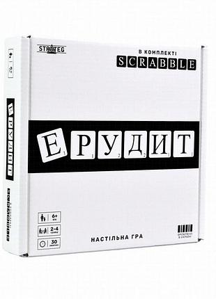 Настольная игра эрудит черно-белый от strateg: поле и набор букв для всей семьи