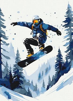 Картина по номерам art craft «снежный экстрим» 40x50 см, 17 цветов, уровень 4