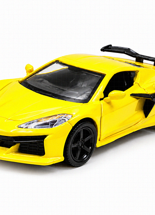 Автомодель technodrive chevrolet corvette z06 2023 помаранчева, масштаб 1:37, металевий корпус