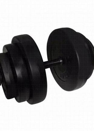 Гантель наборная композитная newt rock pro 18,5 кг, гриф 45 см, диски abs