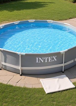 Басейн квадратний каркасний (305х76см) intex, каркасні збірні басейни, каркасний басейн надувний для дачі, tjy