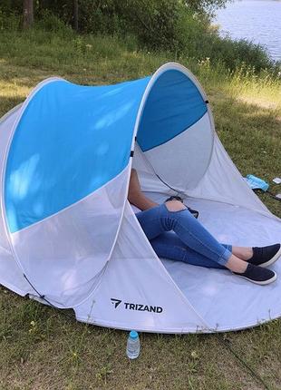 Намет шатро для пляжу trizand (польща), намет від сонця для пляжу, намет пляжний мушля, намет на морі від сонця, tjy