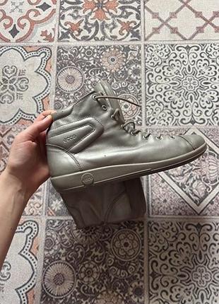 Шкіряні жіночі хайтопи ессо soft 7 (розмір 39) срібні демісезонні