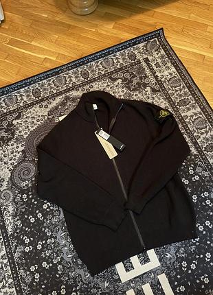 Чоловічий кардиган stone island full zip-up чорний розмір m