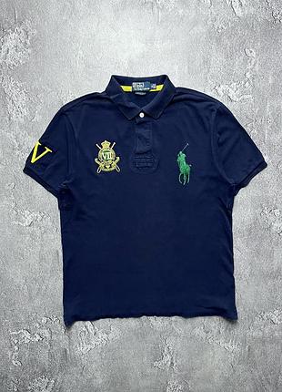 90x vintage винтажная футболка поло polo ralph lauren поло ральф лаурен big pony size xl размер хл