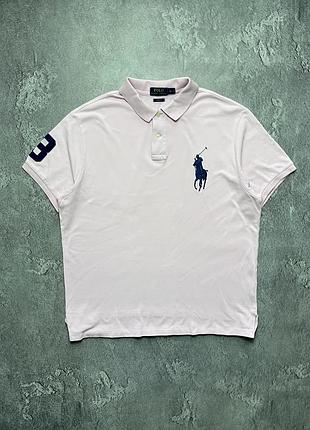 Vintage винтажная футболка поло polo ralph lauren #3 поло ральф лаурен big pony chief keef чиф киф size xl размер хл