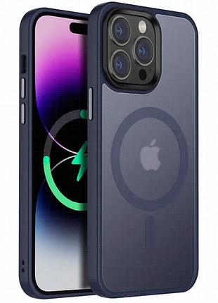 Чехол ummi colorful with magnetic fit для apple iphone 15 pro (6.1") синий / navy blue