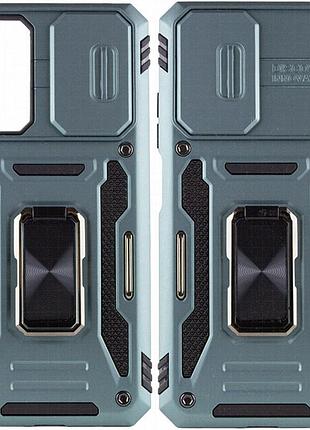 Ударопрочный чехол camshield army ring для xiaomi redmi note 11 pro 4g/5g / 11e pro / 12 pro 4g зеленый / light green