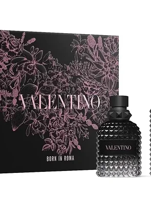 Подарочный мужской набор valentino uomo born in roma (туалетная вода 50 мл + туалетная вода travel-формат 15 мл)