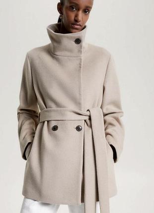 Пальто вовняне бежеве tommy hilfiger р. m- l