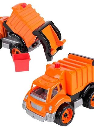 Гр "сміттєвоз технок" 9727 (6) "technok toys", бак для сміття, рухома задня кришка, в сітці