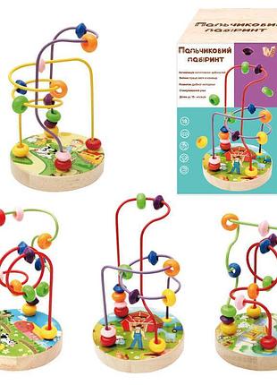 Пальчиковий лабіринт 37800 (48) "wtoys", дерев`яний, в коробці