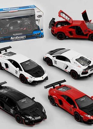 Машинка 34722 (72/2) "авто експерт", 3 кольори, металопластик, 1:32, світло, звук, інерція, відчиняються двері, багажник, капот, в