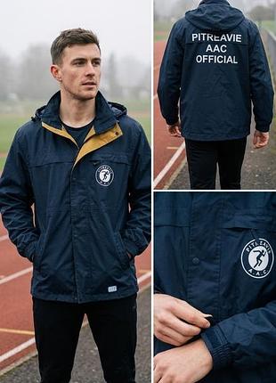 Темно-синяя куртка-ветровка/анорак британского бренда result clothing (серия stormdri performance 
долж....74ог...122.рук....71 от грел.