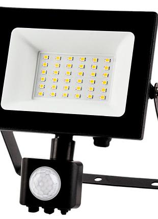 Прожектор 2.0 - fls-64k-30w-30led (ip65, 146x161x51 мм,датчик руху) (work's)