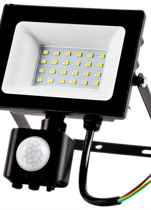 Прожектор 2.0 - fls-64k-20w-24led (ip65, 122x146x51 мм,датчик руху) (work's)
