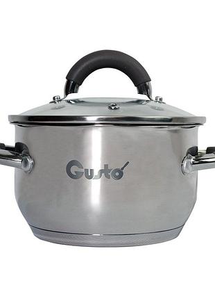 Gt-1102-22 кастрюля practico gusto (с силиком.ручками), 22 см, 4,7 л