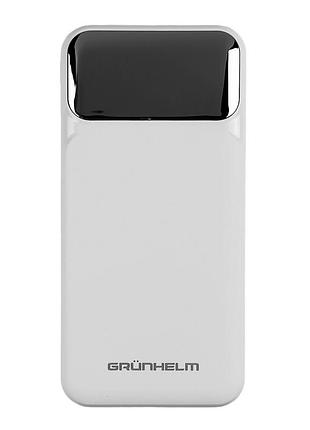 Power bank, портативная батарея 10.000 mah, белый - gp-10wqc (grunhelm)