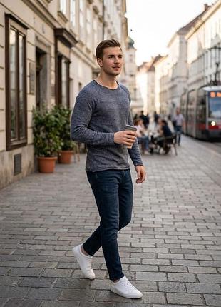Чоловічий тонкий лонгслів / джемпер selected homme (розмір l)
