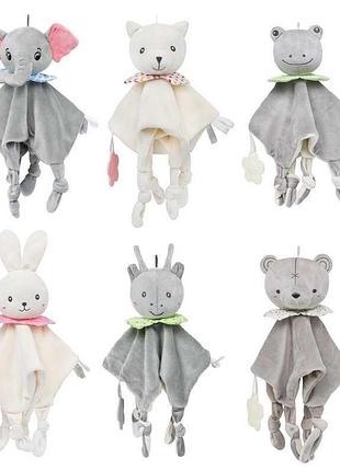 Брязкальце-комфортер c 75317 (300) текстильне, гумовий прорізувач, дзвінкий елемент, петелька для підвішування, в пакеті,