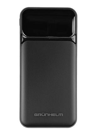 Power bank, портативная батарея 10.000 mah, черный - gp-10bqc (grunhelm)