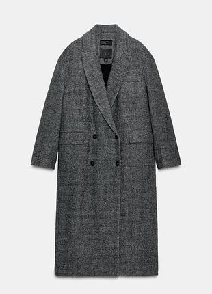 Нове пальто zara zw limited edition, 100% вовна, italian fabric, s
