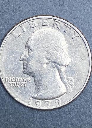 Монета сша 25 центів (чверть долара) 1979 року — liberty quarter dollar