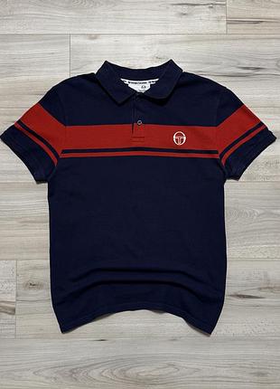 Винтажная футболка поло серджио такие sergio tocchini masters stripe polo shirt, факт m, оригинал