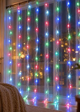 Гірлянда водоспад curtain-lights itrains 3×1,5 м мульті