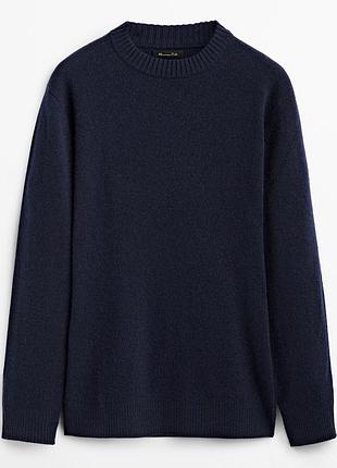 Светр чоловічий massimo dutti синій кашемір та вовна