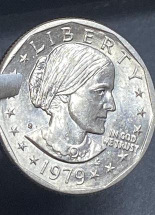 Монета 1 долар сша 1979 року (сьюзен ентоні, монетний двір р)