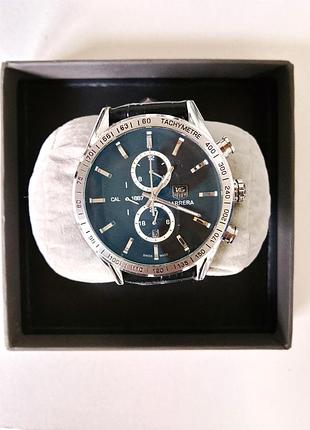 Годинник чоловічий tag heuer механічний з автозаведенням, сріблястий