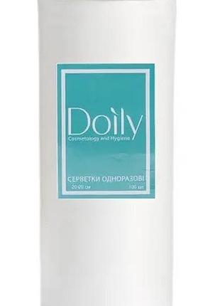 Сардетки в рулоне doily 20х20 см, 100 шт гладкие