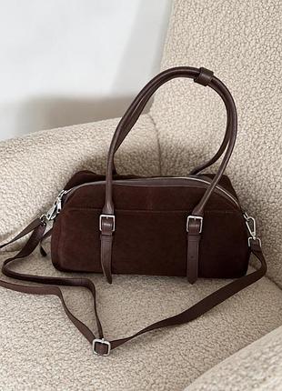 Женская сумка janin dark chocolate из натуральной кожи вм3707