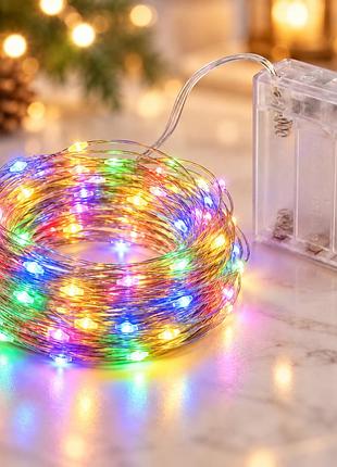 Гірлянда-роса copper wire 30m-1 3м мульті на батарейках